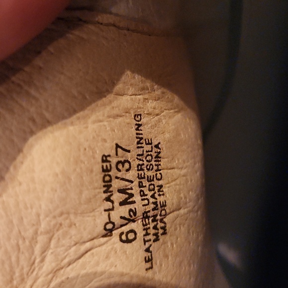 Louise et Crie Heels Womens 6.5 Black Leather Open Toe Booties Gold Tone Buckle - Picture 7 of 8